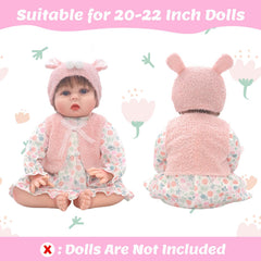 18INDC Reborn doll top and pants set offers easy dressing and comfy fit
