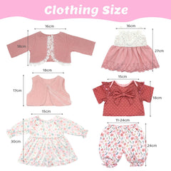 18INDC Reborn doll Velcro fasteners enable quick dressing