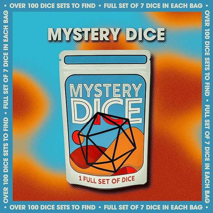 Mysterious dice visuals from 1985 Games invite immersive tabletop play.