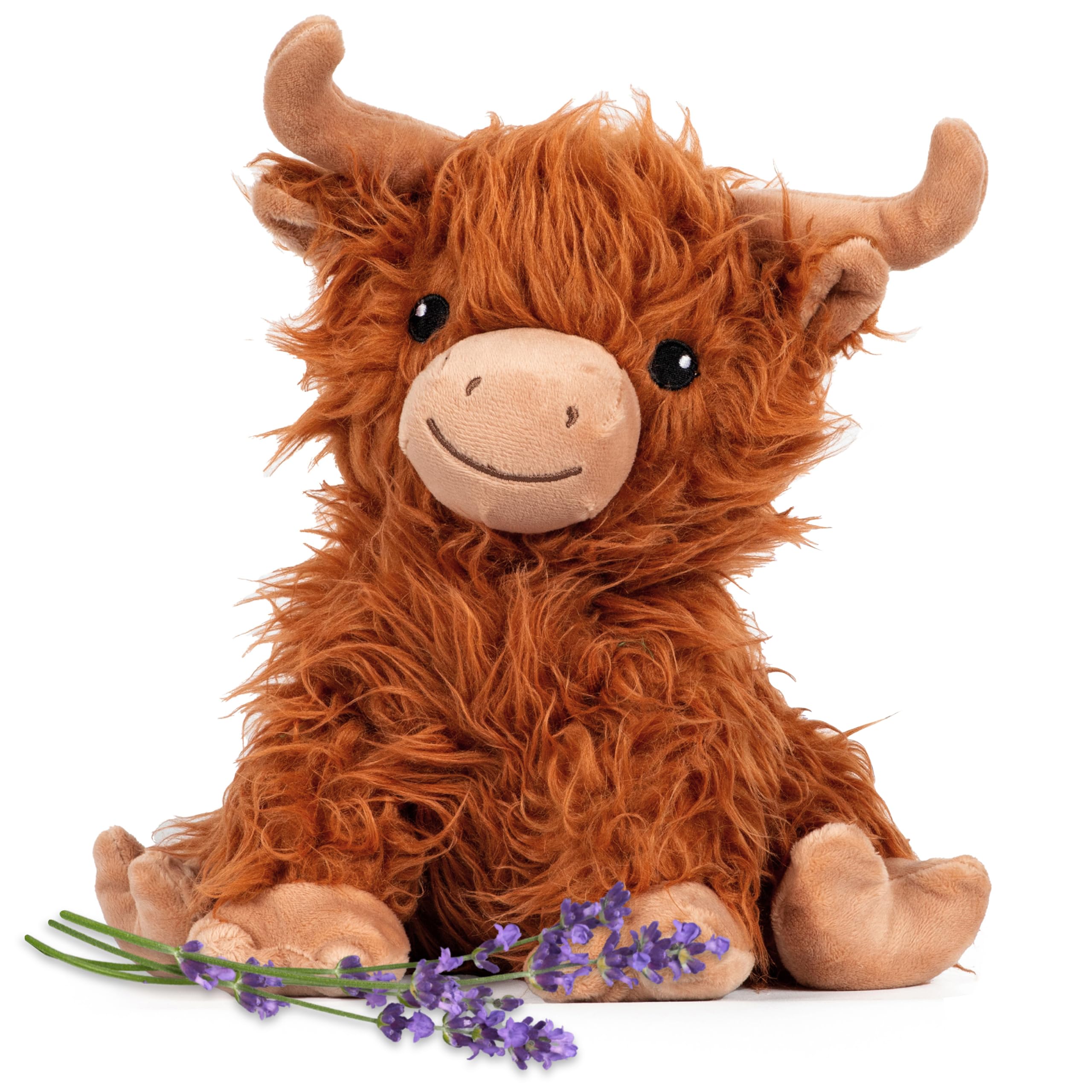 1i4 Highland Cow plush microwavable warmth for cozy moments