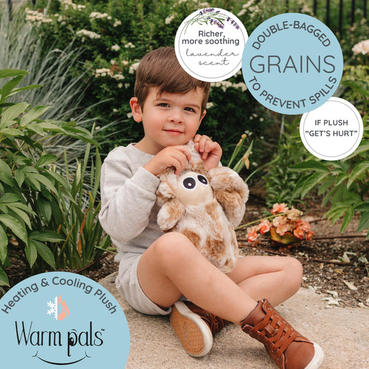1i4 Warm Pals Spider side view highlights plush fabric and comforting weight
