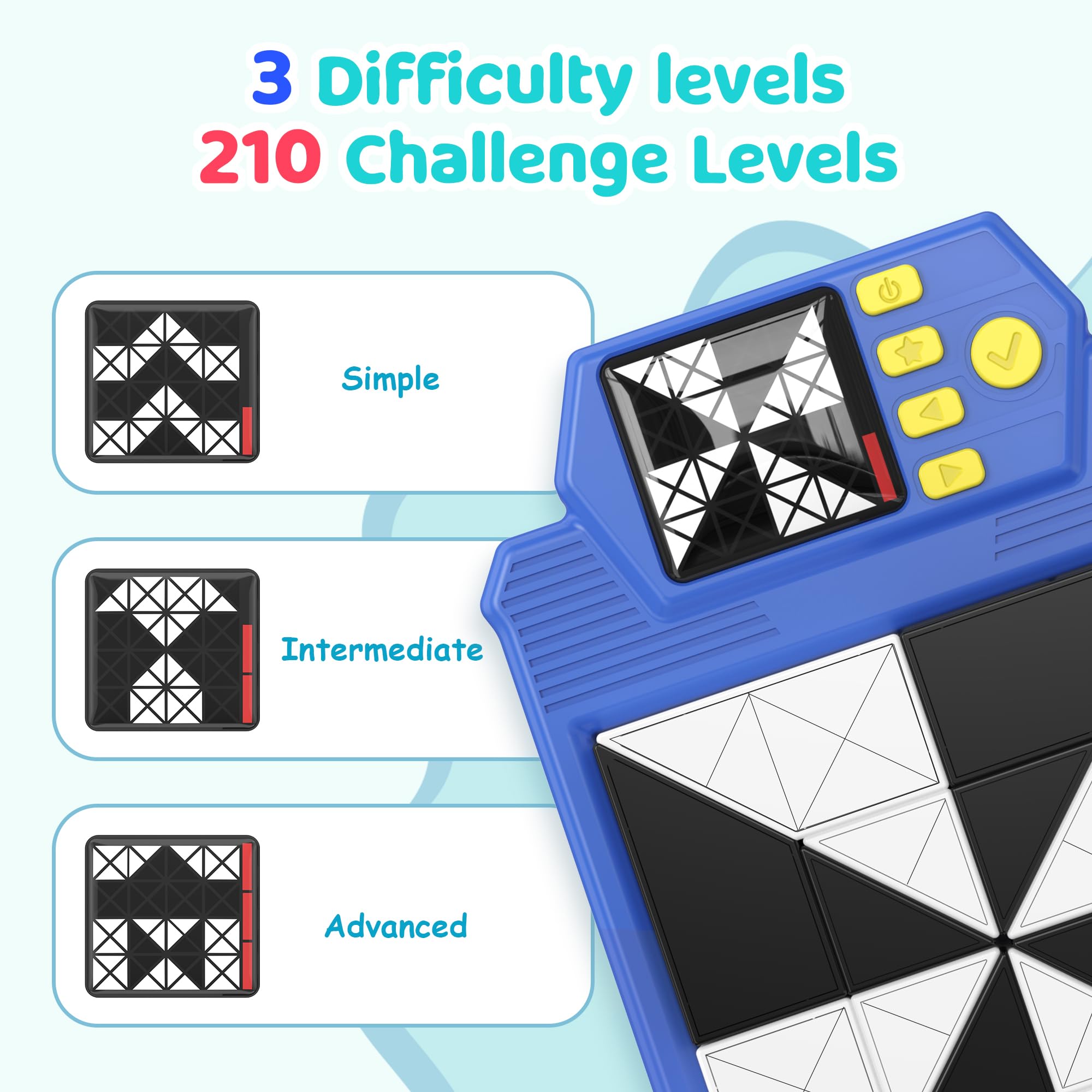1VSALL 3D puzzle blocks set enabling endless pattern building and creativity.