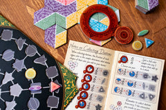 Tile-placement and pattern-building support relaxed solo or family play.