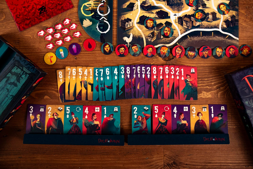 25th Century Games Dracula vs Van Helsing compact 2-player setup.