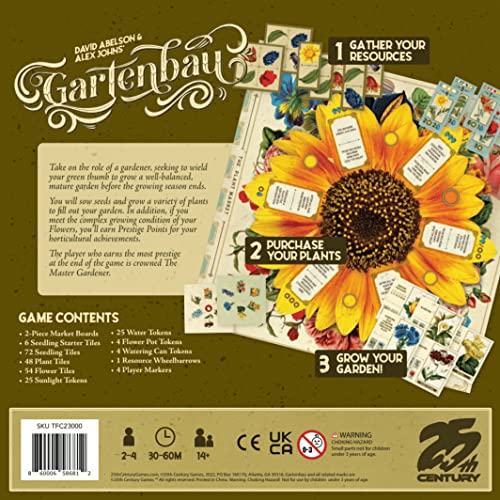 Gartenbau tile placement close-up by 25th Century Games for strategic play