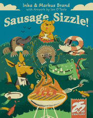 25th Century Games Sausage Sizzle box art with critters, perfect for lively family nights.