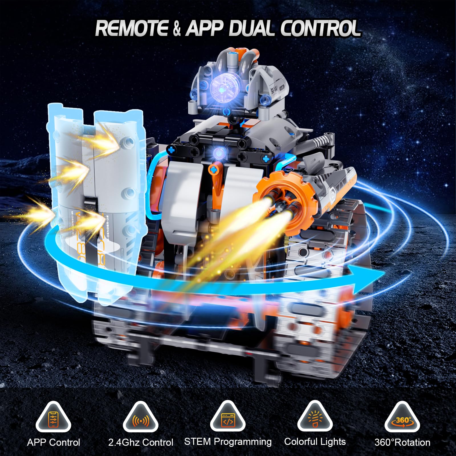 28°C 5-in-1 stunt car with 360° spins for exciting indoor fun.
