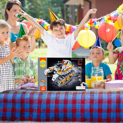28°C STEM learning kit with motorized models and lights.