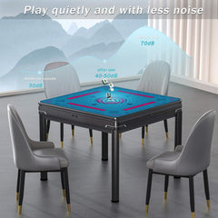 2F22E Mahjong Mat knit-stitched edges resist curling for lasting durability