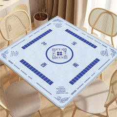 2F22E Mahjong Mat sky blue durable polyester construction with sealed edges.