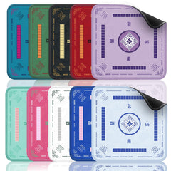2F22E Mahjong Mat sky blue precision-weave surface reduces fuzz and misalignment.