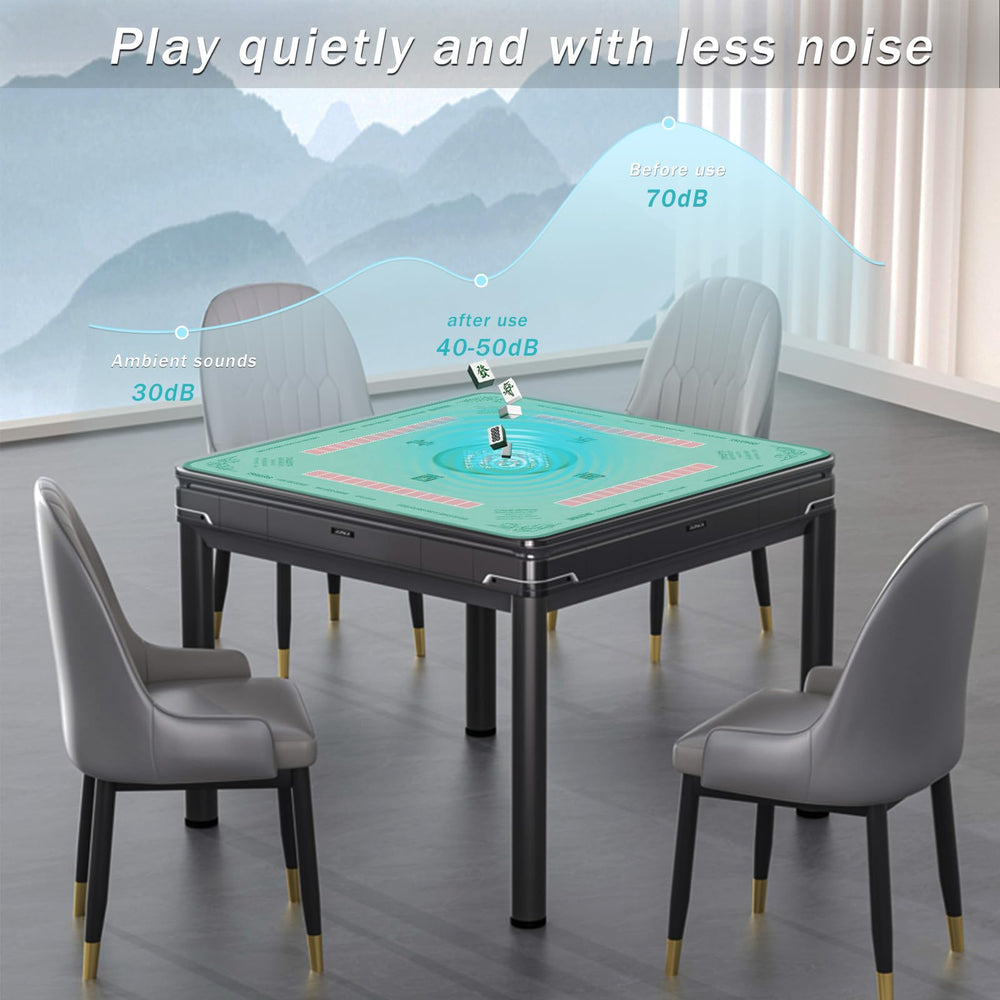 2F22E Mahjong Mat waterproof base with anti-slip back grips surfaces.