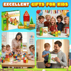 3 otters magnetic tiles stem-learning – hands-on concept exploration for curious kids.