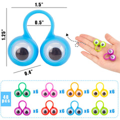 3 otters eyeball ring puppet in blue supports storytelling and collaborative play