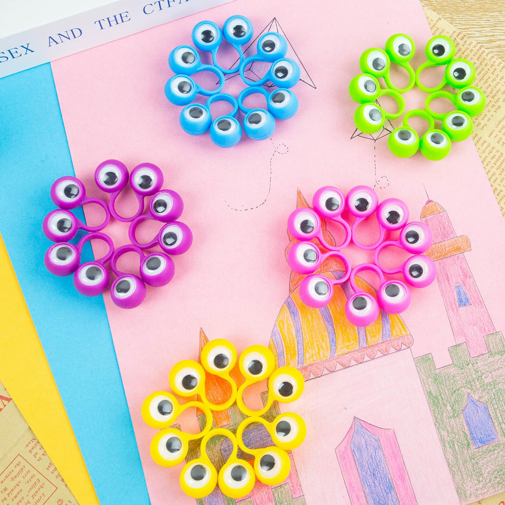 3 otters eyeball ring puppet in purple adds colorful fun to classroom activities