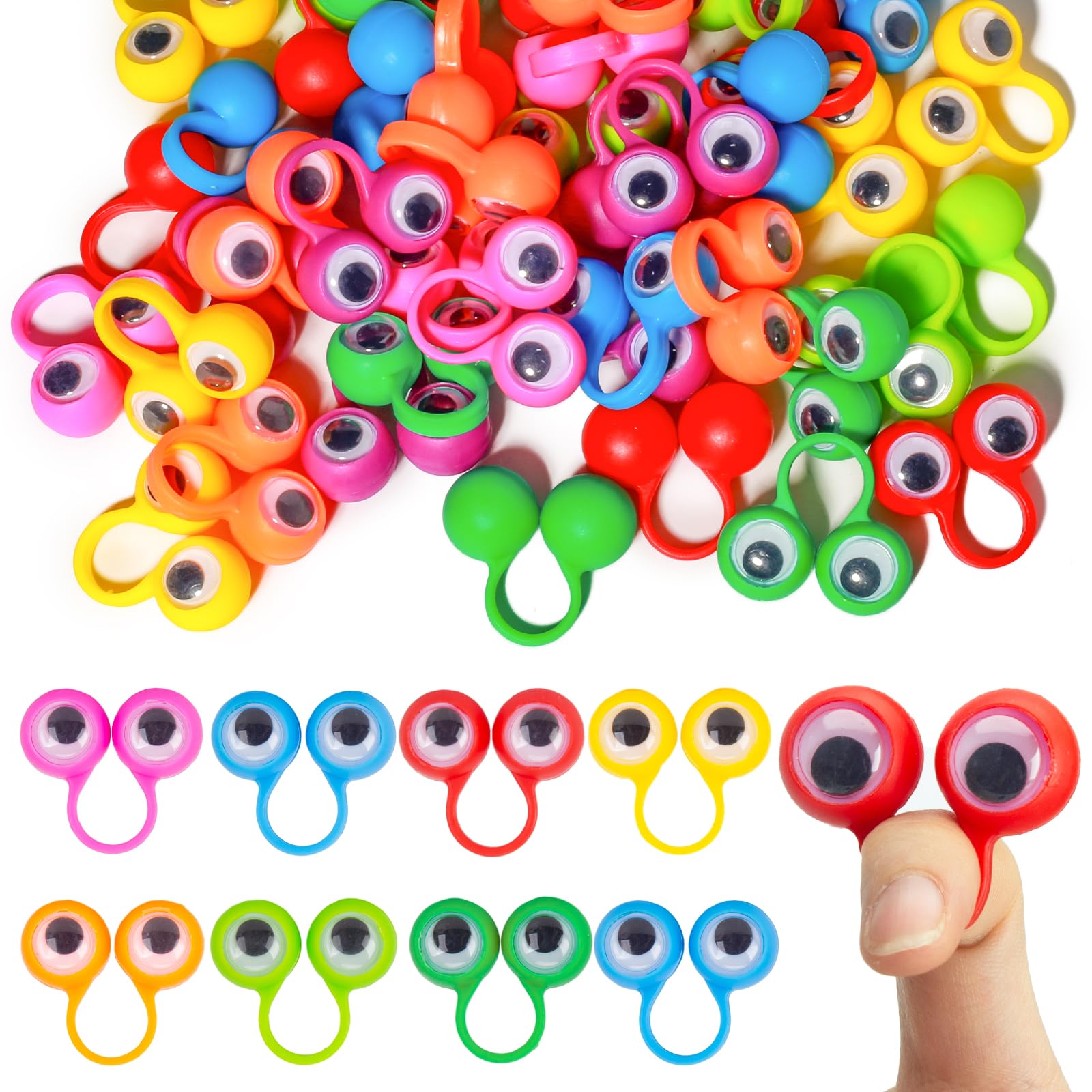 3 otters eyeball ring puppet in red promotes imaginative play and fine motor coordination