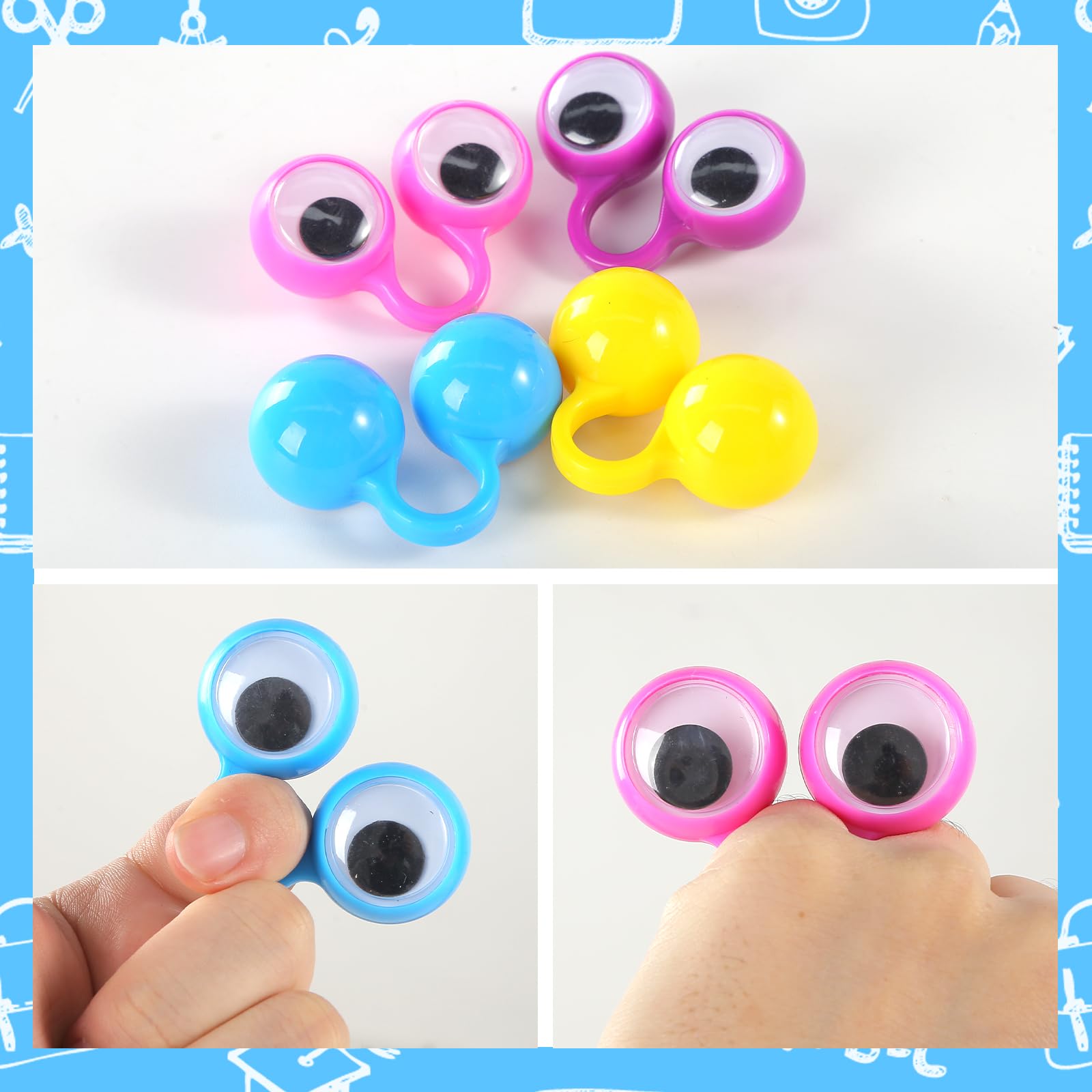 3 otters eyeball ring puppet in yellow encourages sensory exploration during playtime