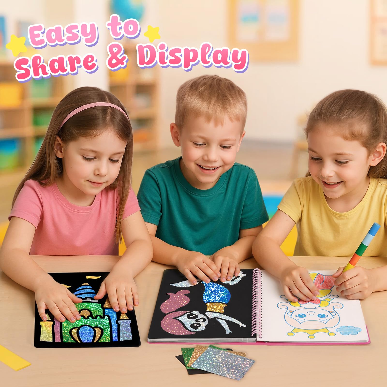 3 Otters Foil Fun Art Kit scraper tool helps align foil details for crisp results