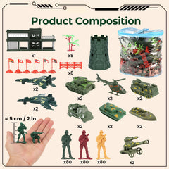 3 Otters portable army kit for easy transport to any play location.