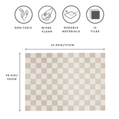 3 Sprouts puzzle tiles interlocking set enabling easy setup and play.