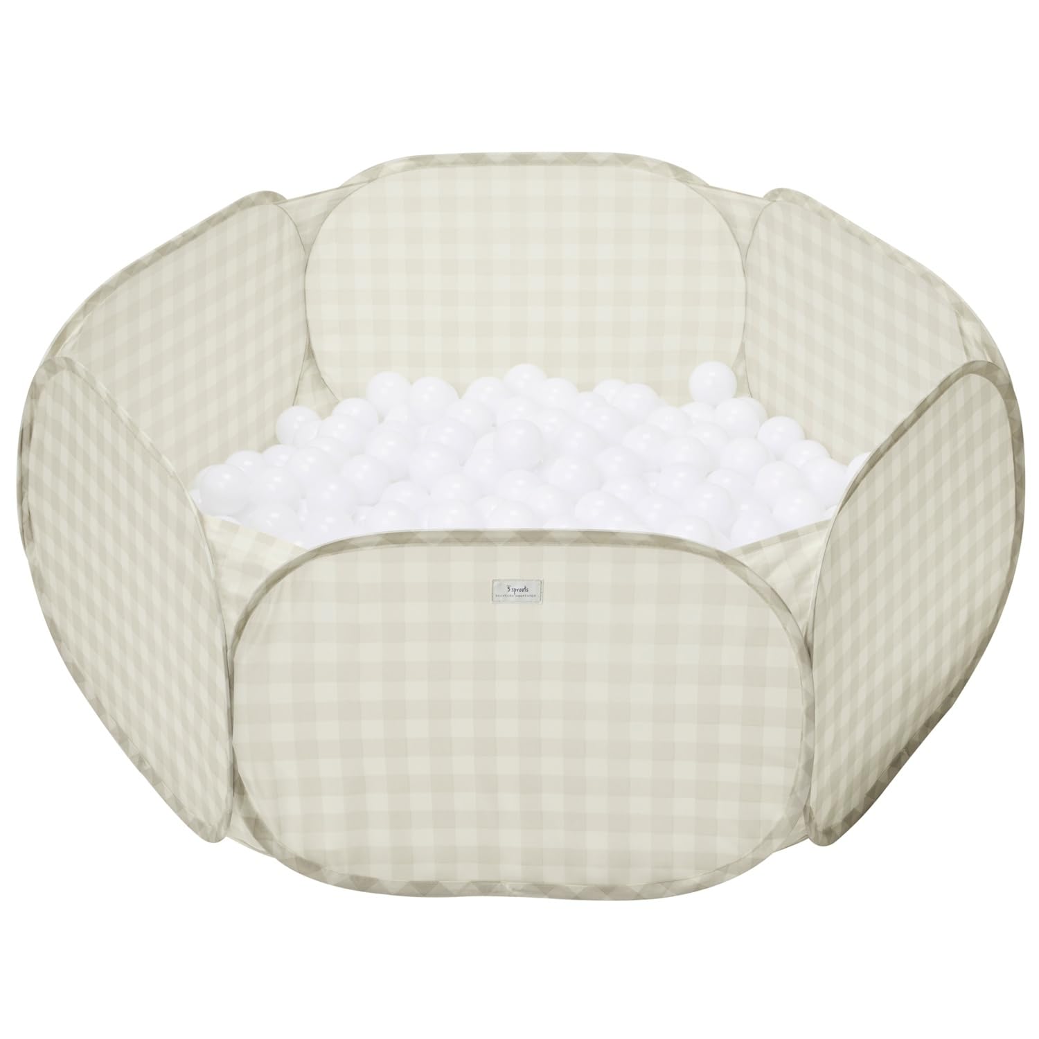 3 Sprouts ball pit pop-up setup for easy indoor play.