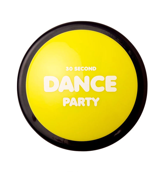 30 Second Dance Party Button front view for portable party moments.