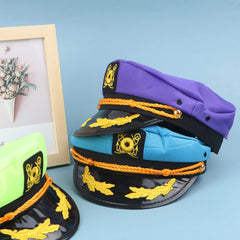 37YIMU captain hat with gold braided rope detail for authentic maritime style.