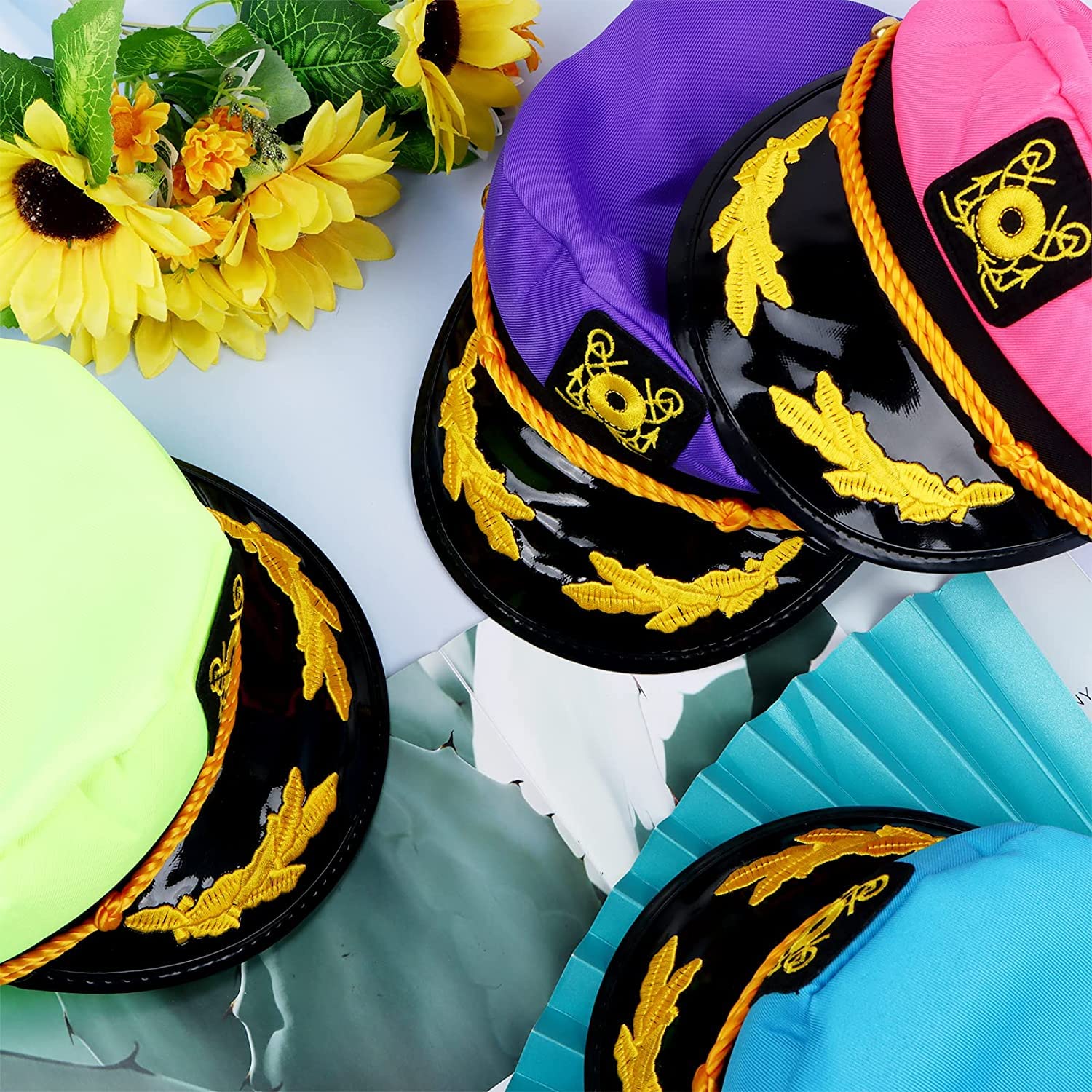 37YIMU captain hat with plastic bill and adjustable fit for comfort.