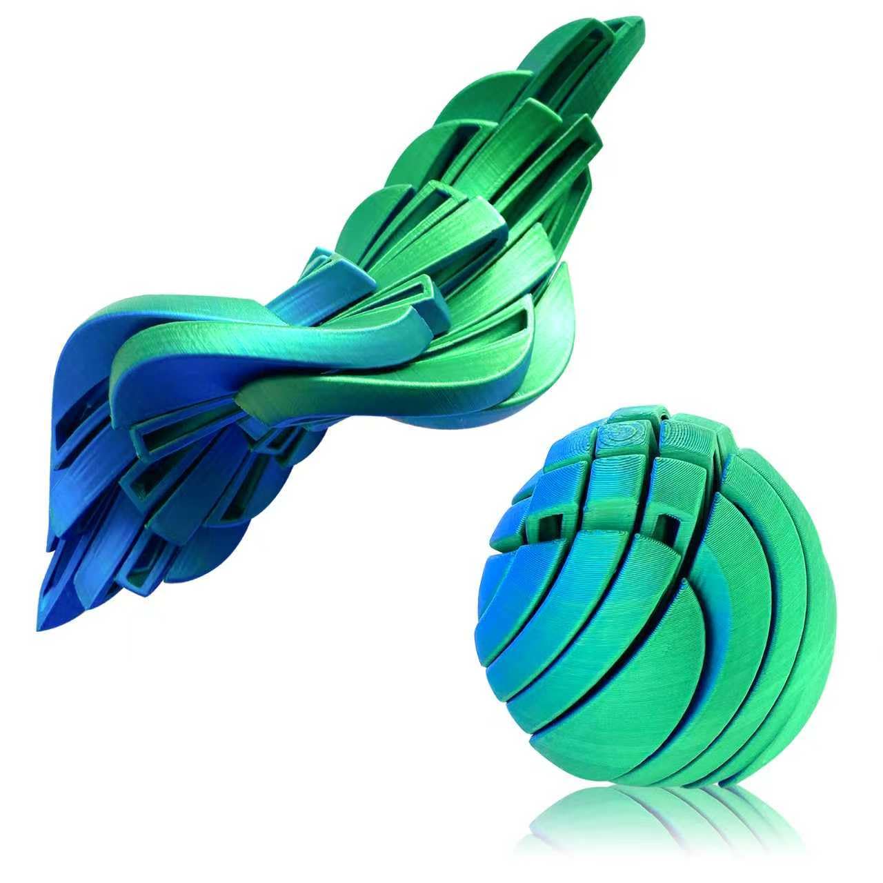 3D printed slime ball fidget gear design enhances focus with rotating gears