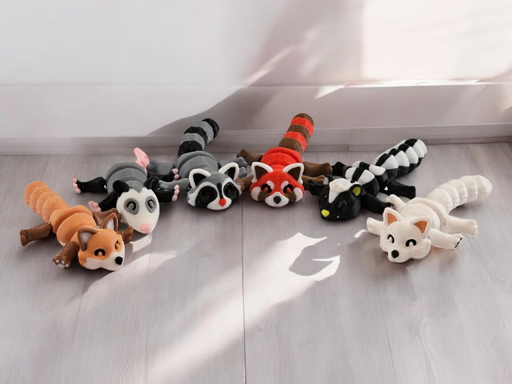 3D Printed Woodland Animals Arctic Fox figure for shelf decor and storytelling