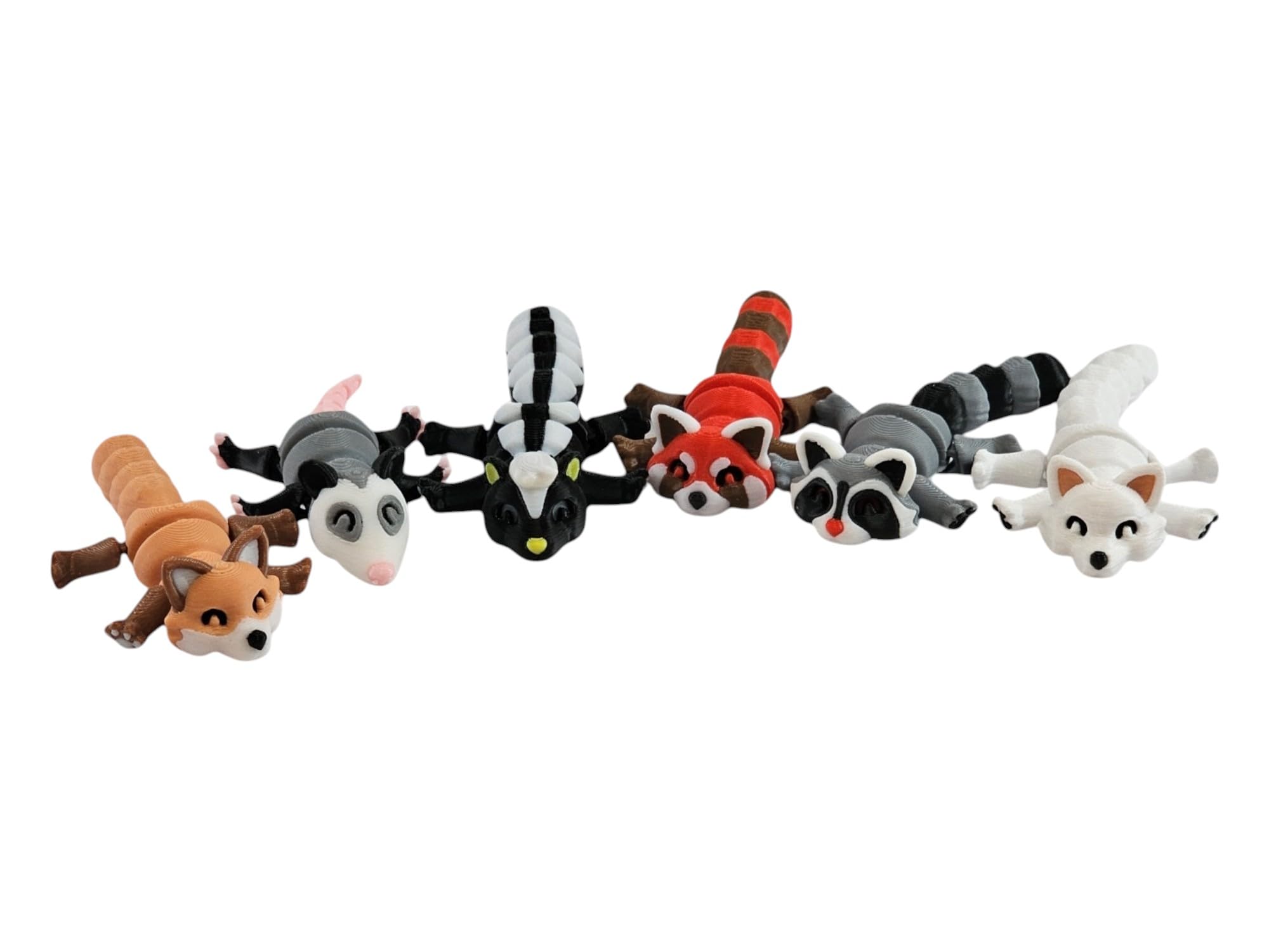 3D Printed Woodland Animals raccoon figure for desk display and collectible charm