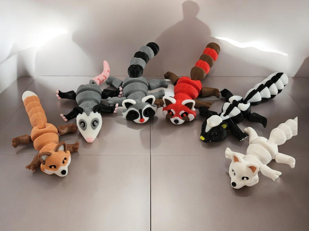 3D Printed Woodland Animals skunk figure for desk display and fun