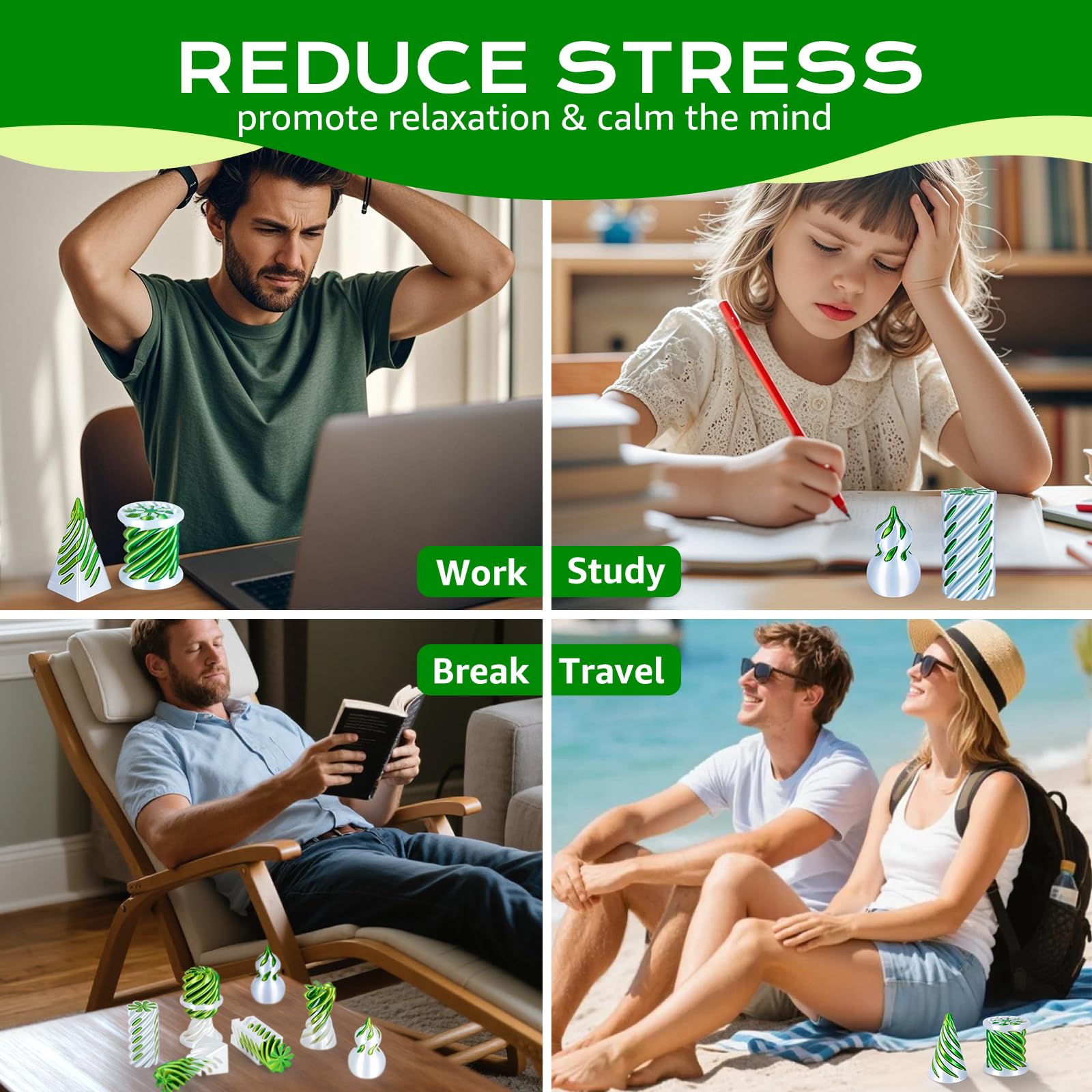 3Dgenius rectangular prism fidget encourages quiet focus and desk-side relaxation.
