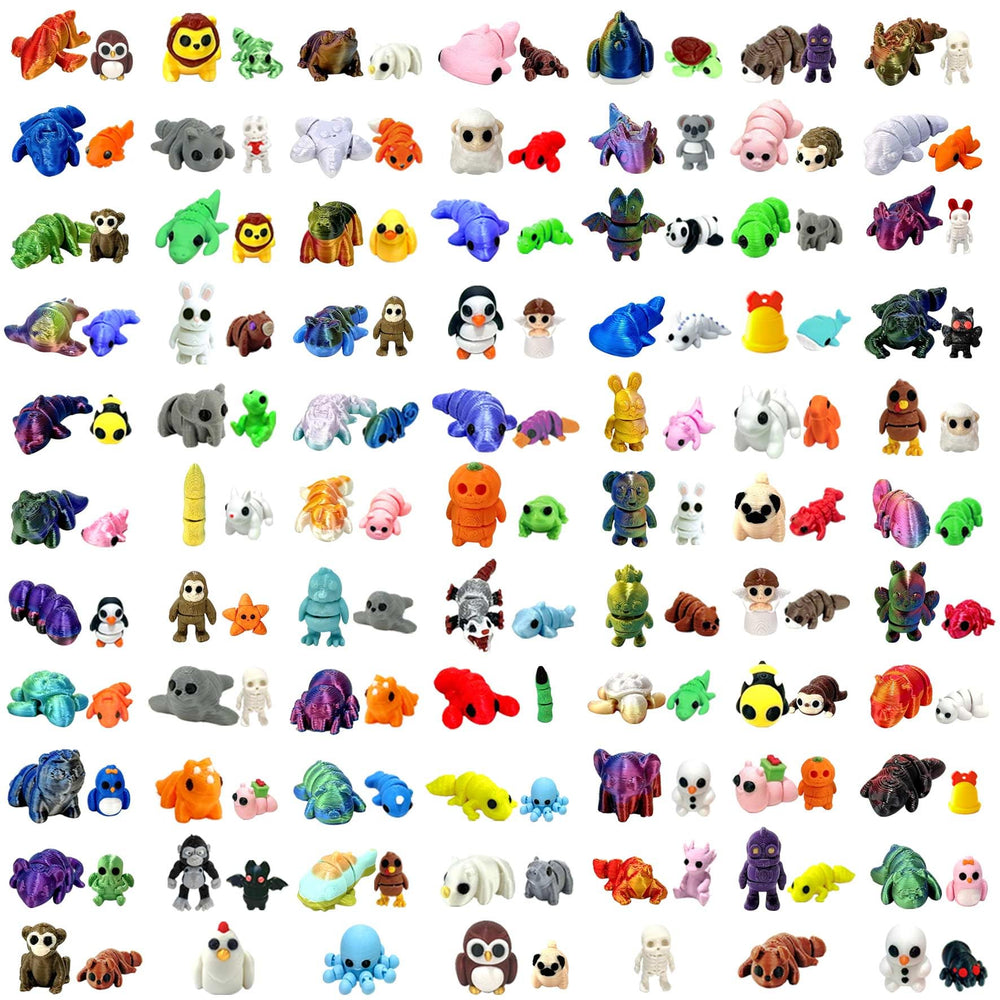 3D printed animals random figures pack 06 perfect for birthday gifts and stocking stuffers.