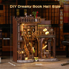 3DVASE lighted book nook interior emits a warm glow.