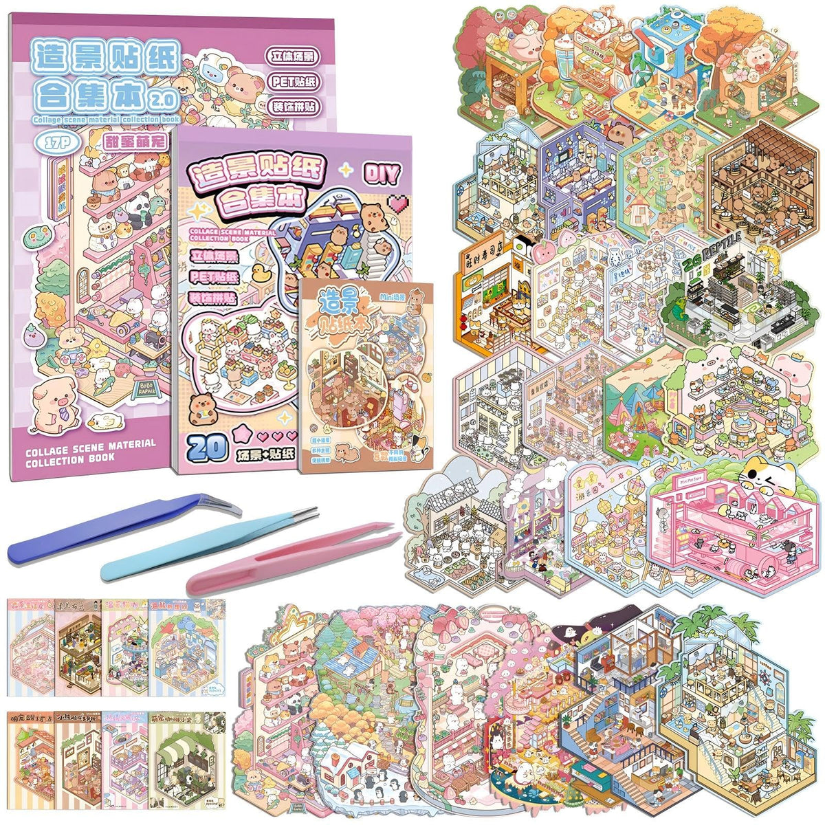 3R TABLET 3D scene book middle size for mindful crafting and creative display.