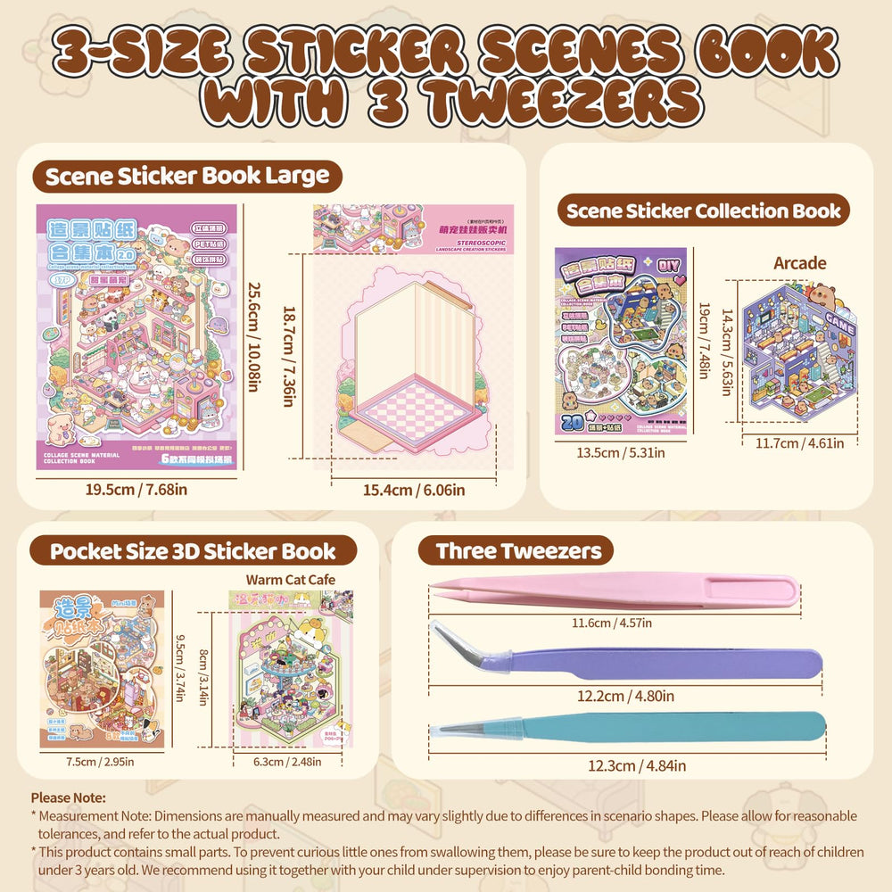 3R TABLET mini pocket scene stickers ideal for quick creative escape.