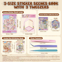 3R TABLET mini pocket scene stickers ideal for quick creative escape.