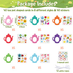 3sscha sticker accessories assortment for decorating teapot cards