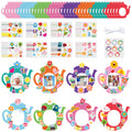 3sscha tea pot cards kit pack with colorful shapes for kids' creative crafts