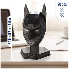 90 detailed pieces from the Batman Mask kit enabling precise assembly.