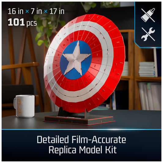 4D Build Captain America Shield punch-out sheets ready for assembly