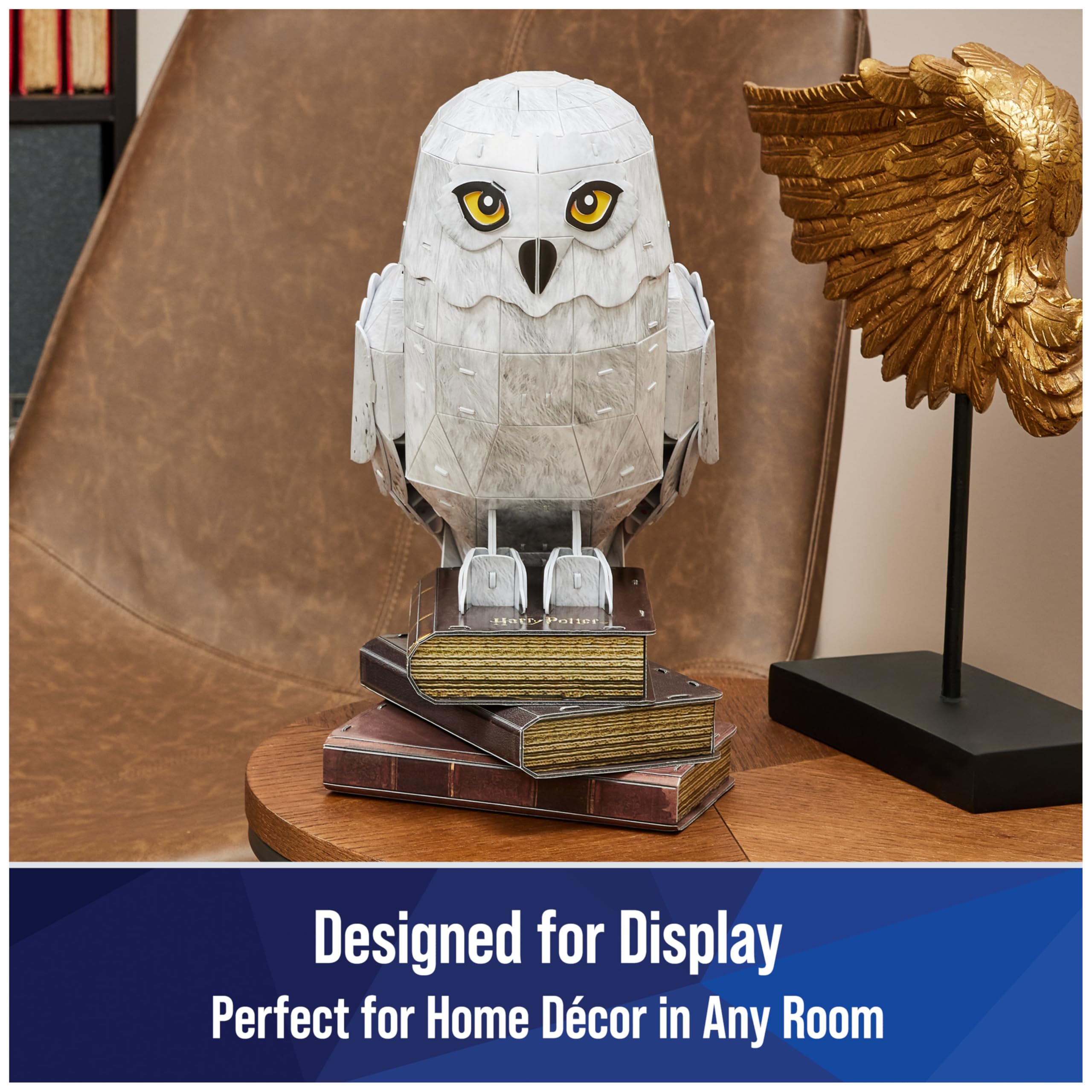 4D Build Hedwig fits with other Harry Potter puzzle sets in your collection.