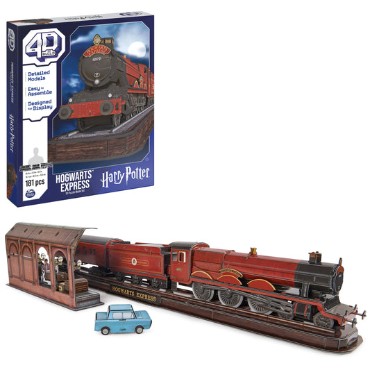 4D Build Hogwarts Express punch-out pieces for quick assembly