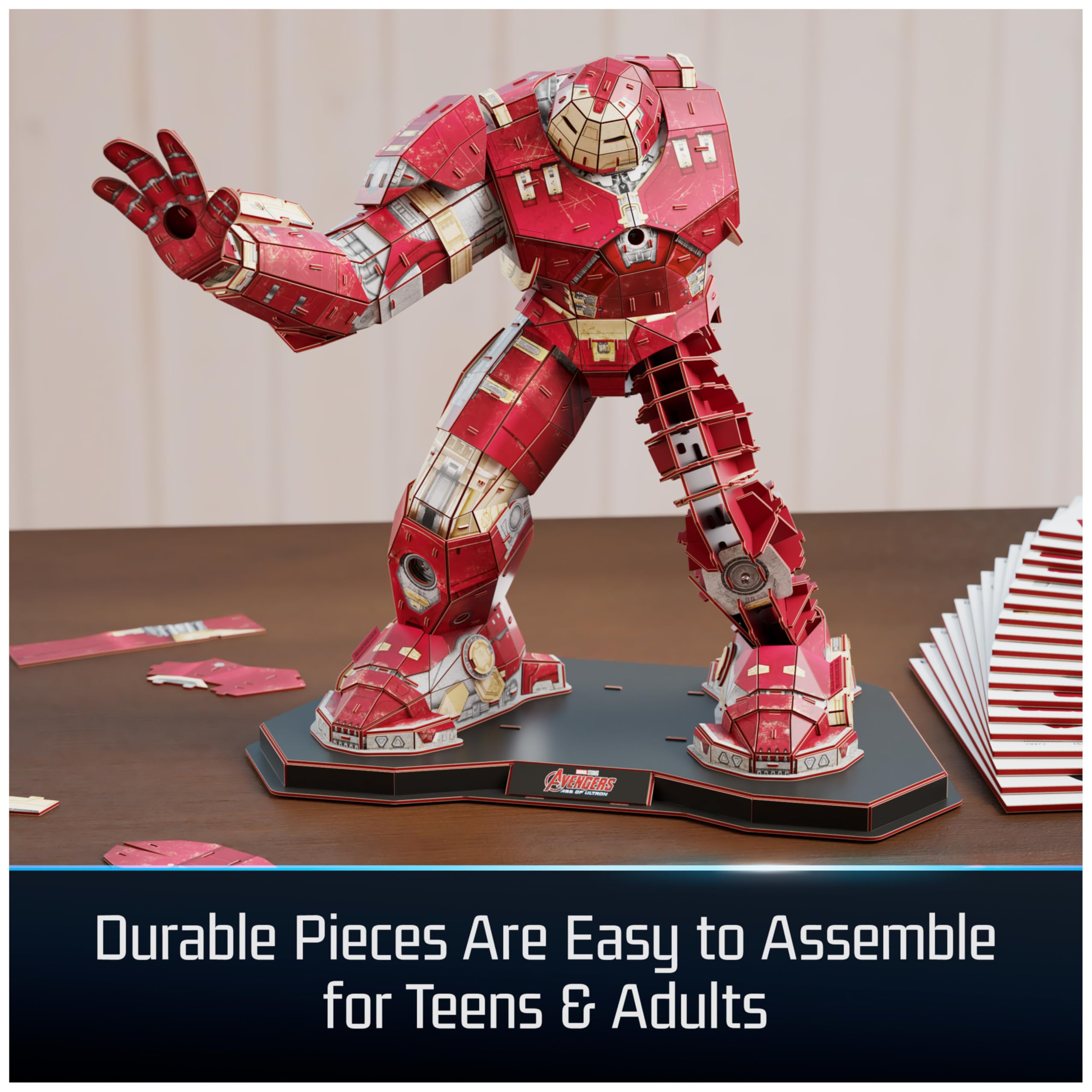 4D Build Hulkbuster shelf decor adds Marvel charm to any room