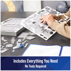 4D Build Imperial Star Destroyer detail-parts close-up shows precise punch-outs for easy assembly.
