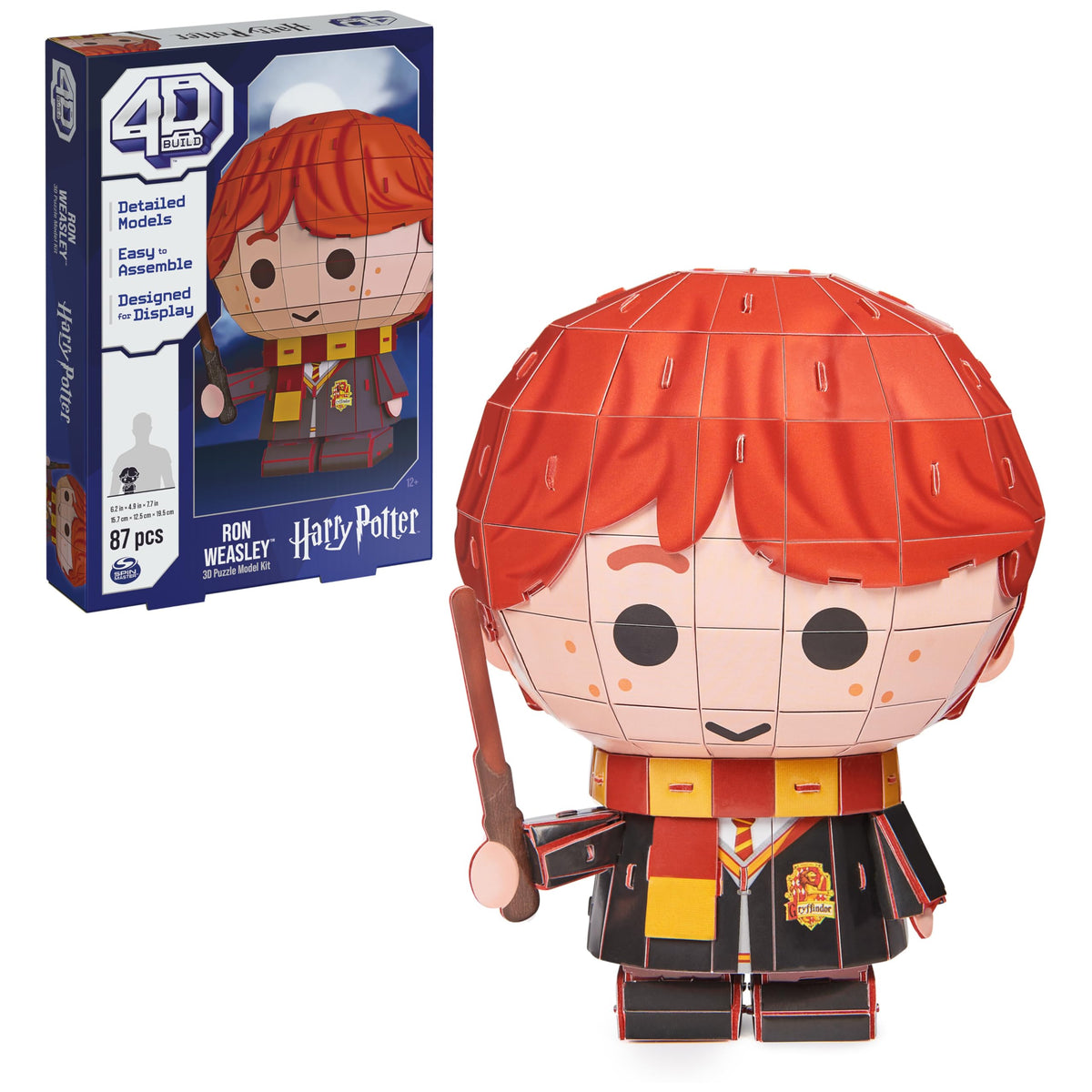4D Build Ron Weasley 3D model kit cover image for shelf display