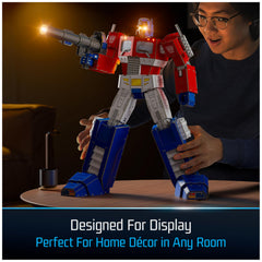 Room decor enhancement with the 4D Build Transformers display for fans