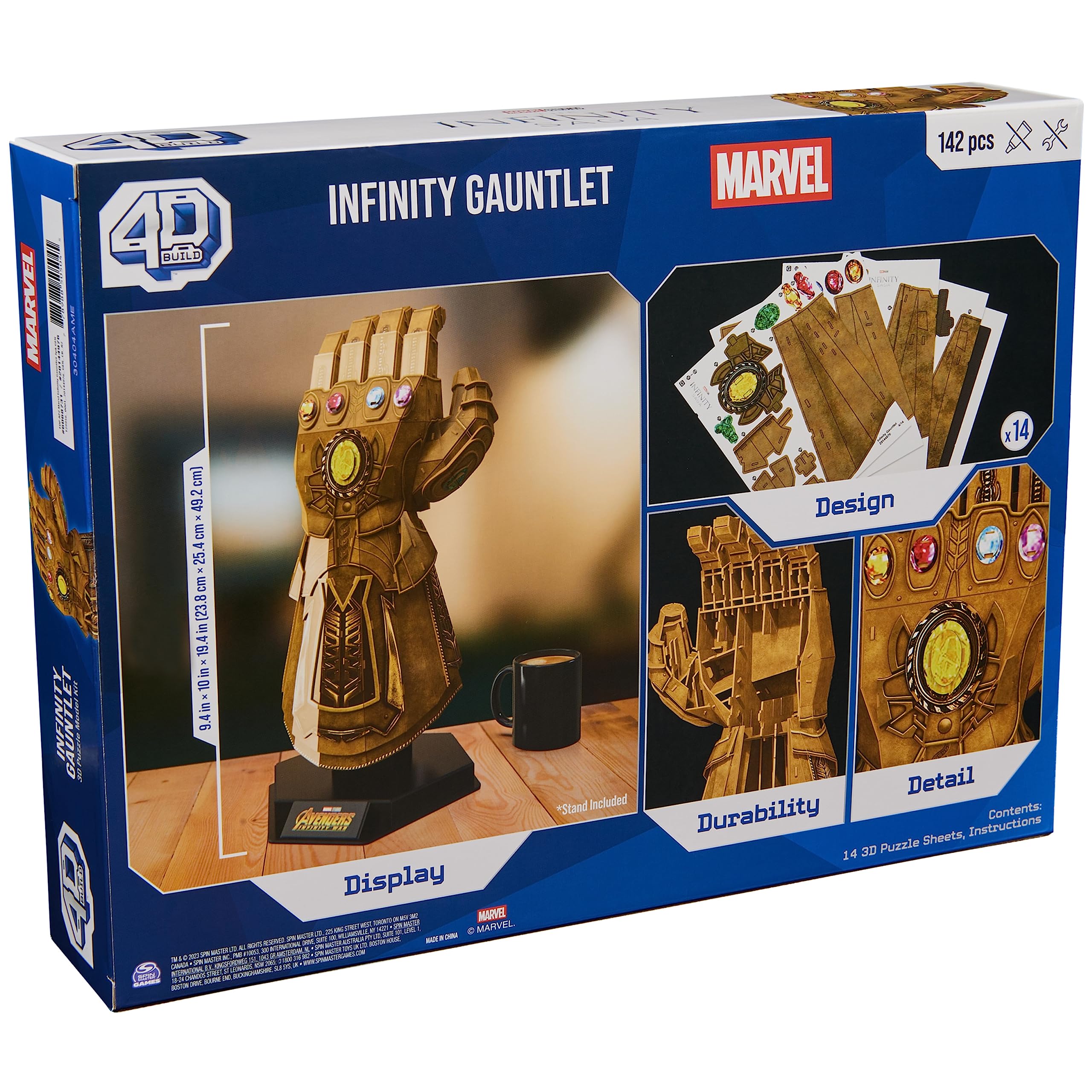 4D Build Thanos gauntlet detailed movie-inspired features