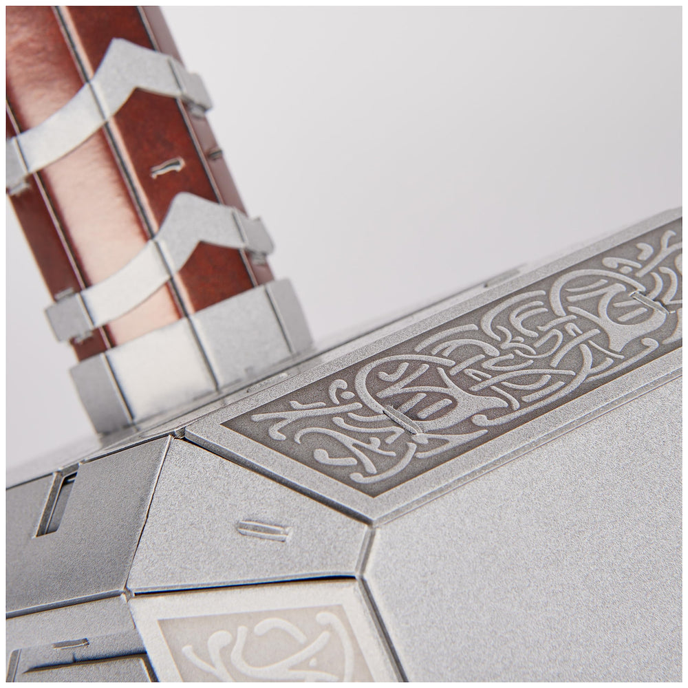4D Build Thor Mjolnir hammer unassembled-parts show punch-out sheets